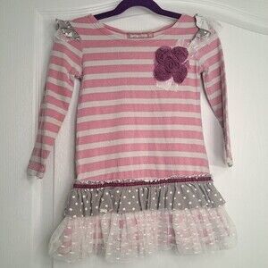 Jelly the Pug Pink and Grey Tunic Top Dress